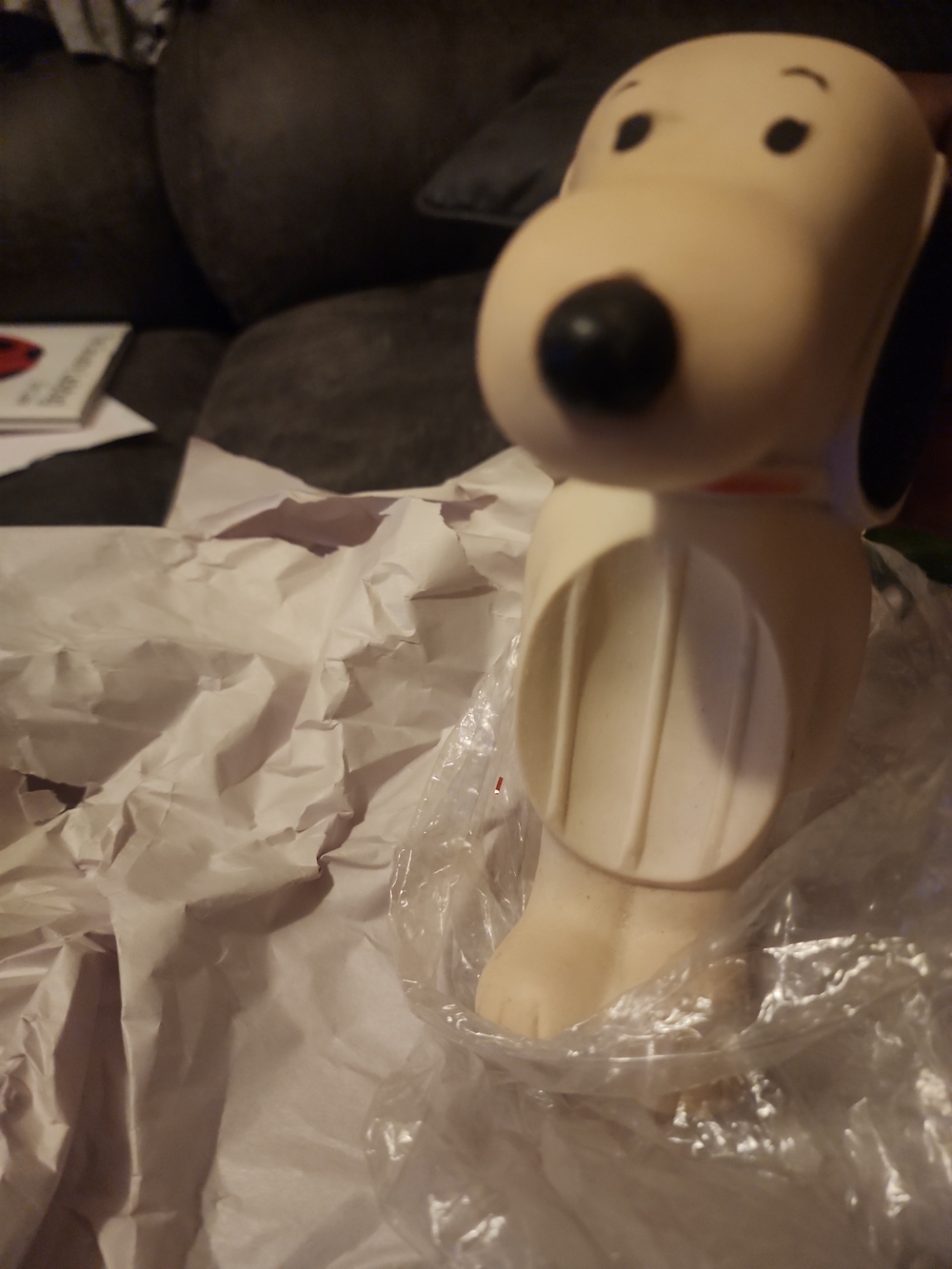 Vintage Avon Snoopy Beige Rubber Dog Toy - Classic Cartoon Chew Toy